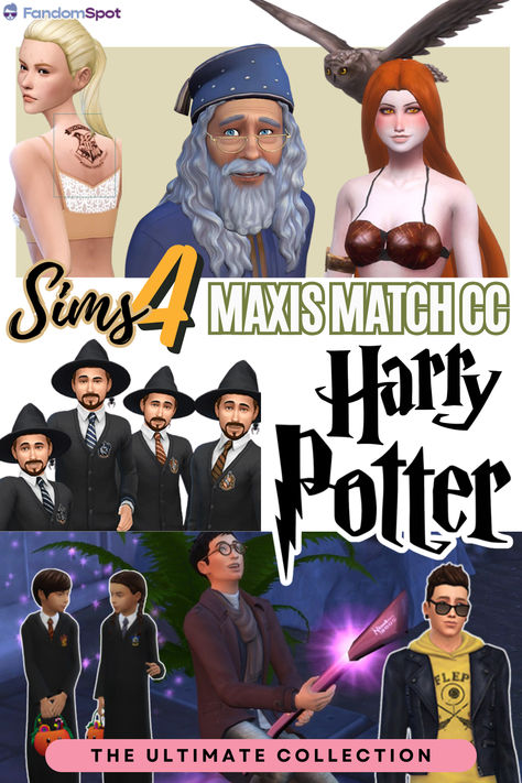 Transform your Sims 4 experience with a magical touch using this expansive Harry Potter-themed Maxis Match CC collection! Dress your Sims in Hogwarts uniforms, accessorize with wizarding gear, and decorate their abodes with enchanting items straight from the world of witches and wizards. Ts4 Wizard Cc, Sims 4 Potions Shop, Harry Potter Sims 4 Mods, Sims Hogwarts Cc, Hogwarts Uniform Sims 4 Cc, Sims 4 Wizard Clothes, Sims 4 Cc Harry Potter Patreon, Sims 4 Cc Maxis Match Harry Potter, Sims 4 Marauders