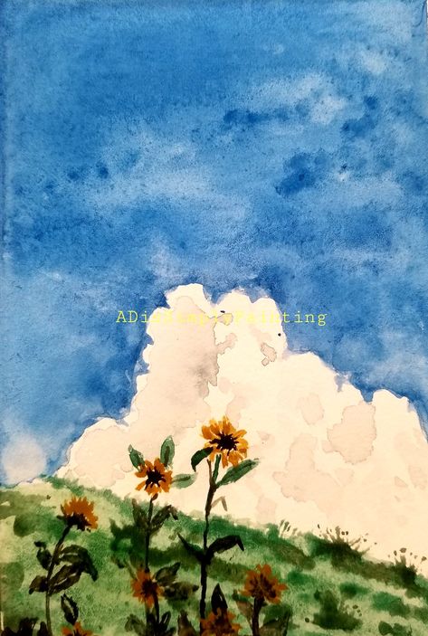 Studio Ghibli Watercolor Art Landscape, Studio Ghibli Watercolor, Ghibli Watercolor, The Wind Rises, Wind Rises, Ghibli Studio, Watercolor Art Paintings, Minimalist Watercolor, Landscape Watercolor