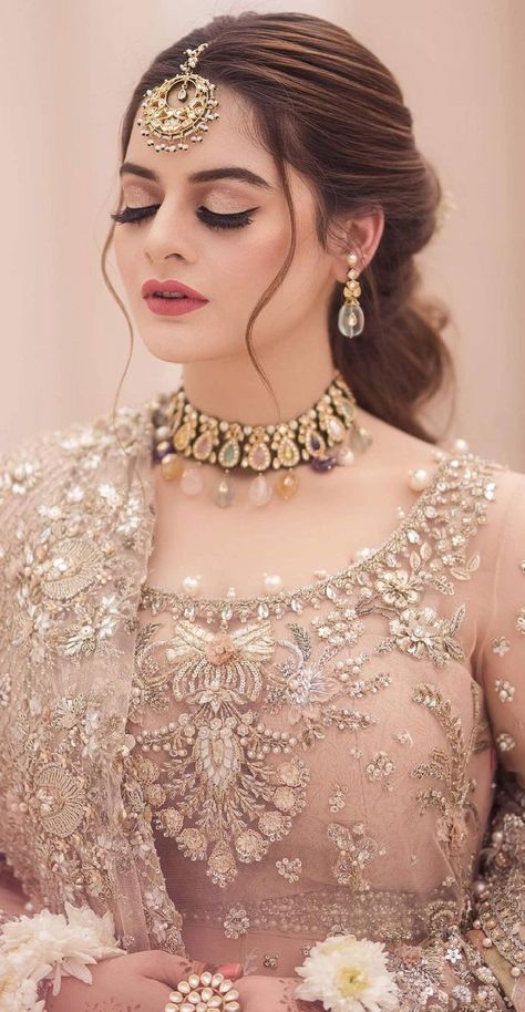 Nails Ethereal, Makeup Campaign, Child Artist, Minal Khan, Cool Hairstyles For Girls, Pakistani Bridal Makeup, Pakistani Bridal Jewelry, Desi Wedding Dresses, White Bridal Dresses