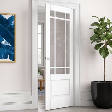 Internal Glazed Doors, White Internal Doors, Internal Glass Doors, Glazed Doors, Internal Door, Diy Plumbing, Door Design Interior, Front Entry Doors, Wayfair Furniture