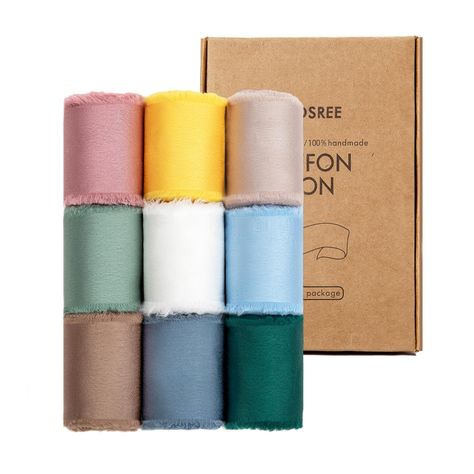 PRICES MAY VARY. 【Elegant Silk Satin Ribbon Set - 9 Rolls】Each set includes 9 rolls of luxurious silk satin ribbon, measuring 1-1/2 inches in width and 2 yards in length per roll, giving you a total of 18 yards to create beautiful, sophisticated designs. This fabric ribbon is perfect for adding a touch of elegance to any project. 【Premium Quality & Luxurious Feel】Crafted from high-density material similar to silk, Each and every strand of this delicate silk satin ribbon has been crafted by hand, Bridal Flower Bouquet, Bouquet Christmas, Gift Wrapping Wedding, Bridal Bouquet Flowers, Wedding Wraps, Bridal Flower, Wedding Ribbon, Christmas Invitations, Fabric Ribbon