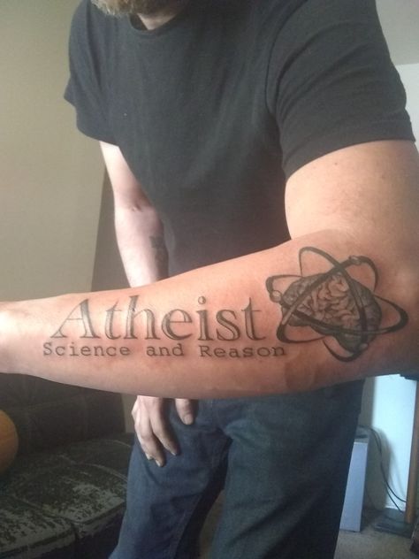 Science and reason Agnostic Tattoo, Atheist Tattoo, Eight Legged Freaks, Good Tattoo Quotes, Best Fiends, Atheist Quotes, Quotes Tattoos, Picture Tattoos, Future Tattoos