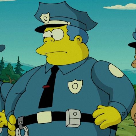 the simpsons chief wiggum aesthetic icons Chief Wiggum, The Simpson, The Simpsons, Family Guy, Humor, Collage, Film, Disney, Memes