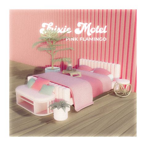 Trixie Motel, Sims 4 Beds, Sims Packs, The Sims 4 Pc, Sims 4 Bedroom, Pink Furniture, The Sims 4 Packs, Sims 4 Expansions, Tumblr Sims 4