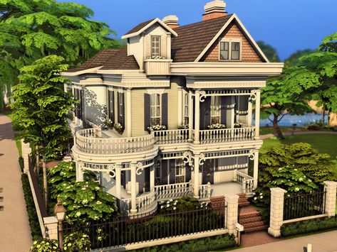 plumbobkingdom's New Orleans Family House Sims Brownstone, New Orleans Apartment Building, New Orleans Floor Plans, Sims 4 Cc Lots Houses Patreon, Sims 4 New Orleans Cc, New Orleans Sims 4, Sims 4 New Orleans House, The Sims 4 Townhouse, Willow Creek Sims 4 House