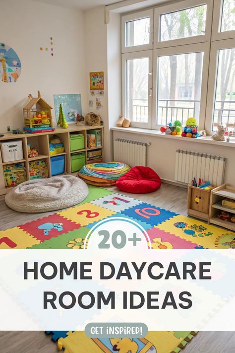 Home Daycare Room Ideas: Explore vibrant colors, cozy nooks, and interactive learning spaces. Home Daycare Rooms, Daycare Room Ideas, Daycare Room, Cozy Nooks, Home Daycare, Decor Storage, Learning Spaces, Interactive Learning, Cozy Nook