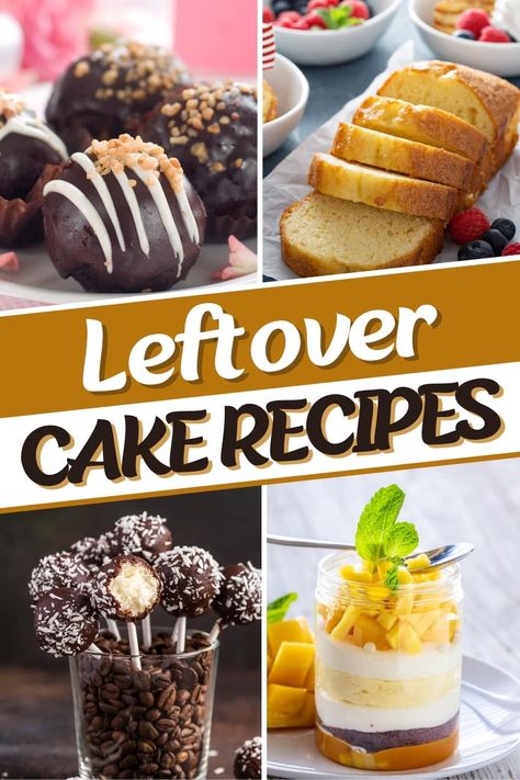 With these leftover cake recipes, you'll never throw out a day-old cake again! From cake pops to truffles to French toast, there are plenty of ways to use up leftover cake! Leftover Cake Recipes, Pound Cake French Toast, Cake Recipes Uk, Fudgy Cake, Fudgy Brownie Recipe, Leftover Cake, Sponge Cake Recipes, Cake Truffles, Brownie Cake