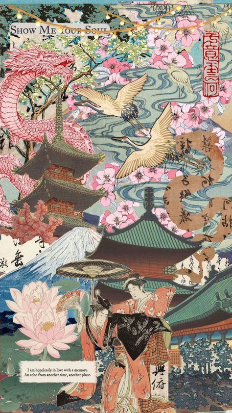 #vintage #nature #vibes #art #quotes #ancient #asian #traditional Asian Poster Design, Asian Inspired Art, Asian Wallpaper Aesthetic, Ancient Asian Art, Traditional Japanese Art Wallpaper, Vintage Chinese Art, Korean Traditional Aesthetic, Ancient China Wallpaper, Ancient Asian Aesthetic