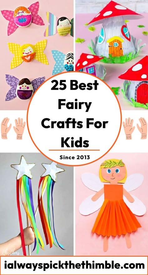 Fairy Ideas For Kids, Magical Crafts For Kids, Fairytales Crafts, Fairy Tail Crafts, Easy Fairy Craft, Fairytale Crafts For Preschool, Fairytale Crafts For Kids, Fairy Craft Ideas, Fairy Activities For Kids