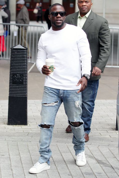 Kevin Hart Kevin Hart Style Fashion, Kevin Hart Outfits, Kevin Hart Style, Kevin Hart Fashion, Casual Outfits Fashion, Billy Ray Cyrus, Clive Owen, Fall Stem, Black Men Fashion Casual