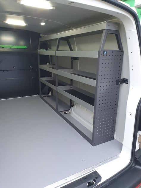 Our Edstrom racking offers high quality, high safety, flexible racking solutions for your vehicles. Here’s another that we’re currently installing for a customer 👍🏻  #Edstrom #Vehicle #Van #Racking Van Racking Ideas, Van Security, Work Truck Organization, Van Racking Systems, Van Organization, Truck Organization, Van Shelving, Handyman Business, Mercedes Van