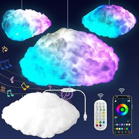 Diy Lights, 3d Clouds, Smart Bedroom, Cloud Lamp, Lights For Bedroom, Creative Lamps, Cloud Lights, Colorful Clouds, Led Diy