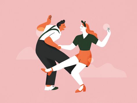 Dj Dance, Dancers Art, Beach Illustration, Swing Dancing, Swing Dance, Dance Humor, Couple Illustration, Couple Dancing, Draw Something