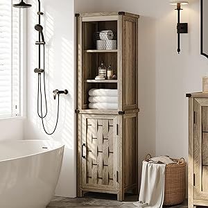 Narrow Storage, Farmhouse Storage Cabinets, Tall Bathroom Storage Cabinet, Tall Bathroom Storage, Narrow Storage Cabinet, Farmhouse Storage, Freestanding Bathroom Cabinet, Living Room Light, Furniture Storage Cabinets