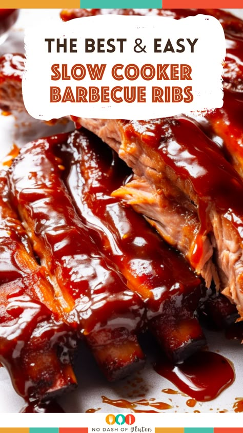 Slow Cooker Barbecue Ribs, Slow Cooker Ribs Recipe, Barbecue Pork Ribs, Crockpot Ribs, Bbq Pork Ribs, Slow Cooker Ribs, Slow Cooked Meat, Barbecue Ribs, Barbecue Pork