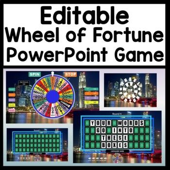 Have fun with your students with this game of Wheel of Fortune! It includes music, sounds, animations, and the wheel from the real game. See the video above to see a game of Wheel of Fortune in action. This game is fully editable. Make a game with any words you want! This game plays just like the cl... Wheel Of Fortune Game, Board Game Party, Spelling Games, Make A Game, Homeschool High School, Wheel Of Fortune, Learning Games, Childrens Church, Family Game Night