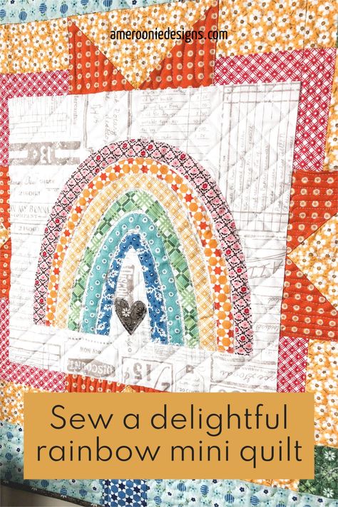 Rainbow Quilt Block Patterns, Modern Applique Patterns, Rainbow Fabric Ideas, Rainbow Quilt Patterns Free, Rainbow Quilt Block, Rainbow Quilts Ideas Free Pattern, Rainbow Quilts Ideas, Rainbow Quilt Patterns, Rainbow Applique