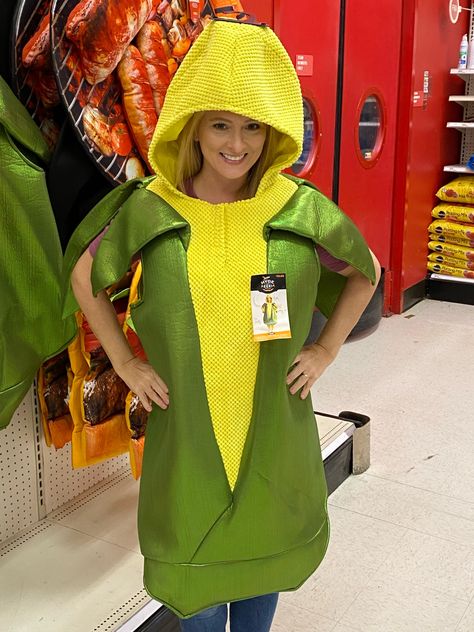 Carrot Costume Women, Ear Of Corn Costume, Corn Costume Diy, Children Of The Corn Costume, Corn Costume Adult, Corn Halloween Costume, Vegetable Costumes, Corn Costume, Fish Fry