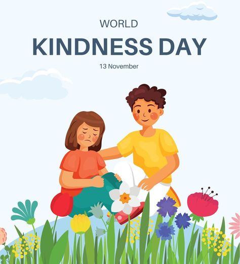 World Kindness Day. November 13. World Kindness Day Family concept. Template for background, banner, card, poster. Vector illustration. World Kindness Day Poster, Kindness Day Poster, Kindness Day, World Kindness Day, 13 November, Vector Poster, Card Poster, Graphic Elements, November 13