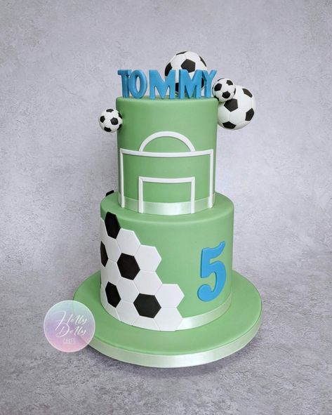 2 tier football cake | Party Cakes Gallery 2 Tier Football Cake, Dolly Cakes, Football Cake Design, Soccer Cakes, Football Themed Cakes, Barnyard Cake, Soccer Birthday Cakes, Football Birthday Cake, 7th Birthday Cakes