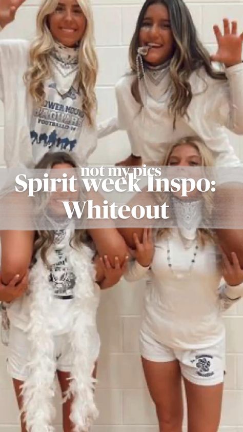 White Out Outfits Football, White Out Football Game Theme, Whiteout Outfit, White Out Outfits, Whiteout Football Theme Outfit, White Out Football Game Outfit, Football Game Theme Ideas, White Out Football Game, Football Game Outfit College