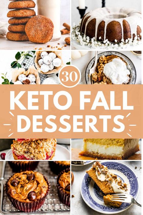 Keto Fall Desserts, Low Carb Fall Desserts, Low Carb Thanksgiving Recipes, Healthy Fall Desserts, Keto Holiday Recipes, Low Carb Holiday, Fall Baking Recipes, Keto Holiday, Desserts Healthy