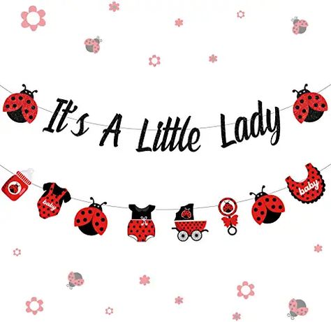 Amazon.com : ladybug baby shower decorations Ladybug Baby Shower Decorations, Ladybug Baby Shower Theme, Ladybug Baby Shower, Ladybug Baby, Baby Shower Garland, Baby Ladybug, Ladybug Theme, Baby Shower Items, Diy Baby Shower Decorations