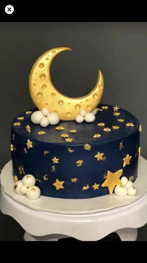 Moon Cupcake Cake, Moon Themed Cake Aesthetic, Moon And Stars Cake, Eid Sweets, Ramadan Activities, Simple Cake Designs, 1st Birthday Cakes, Simple Cake, Cake Gallery