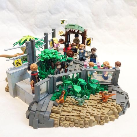 Jurassic World: Dilophosaurus and baby raptor enclosures | Flickr Lego Zoo, Lego Jurassic Park, Lego Dinosaur, New Jurassic World, Lego Dragon, Enclosure Ideas, Minecraft Toys, Lego Jurassic, Lego Sculptures