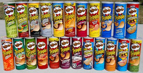 Pringles Potato Chips, 2004-2006 | Roadsidepictures | Flickr Ice Cream Cups Design, Pringle Flavors, Food Nail Art, Brownie Desserts Recipes, American Snacks, Food Nails, Meal Prep Snacks, Food Wallpaper, Weird Food