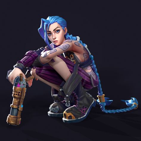 ArtStation - Jinx 3D Jinx Sitting, Jinx Arcane, Digital Sculpture, Sitting Poses, 3d Art, Princess Zelda, Character Design, Art Design, Fan Art