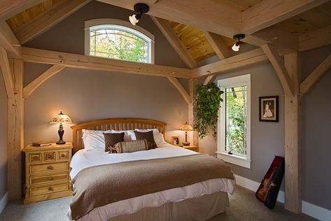 LakeView Southern Yellow Pine Timber Frame in Finger Lakes, NY - Woodhouse The Timber Frame Company Woods House, Deck Roof, Post And Beam Home, Dream Bedrooms, Timber Frame House, A Frame Cabins, Timber Frame Homes, A Frame Cabin, Timber House