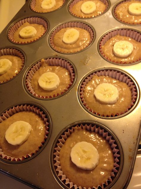 Martha Stewart Banana Muffins, Oatmeal Muffin, Martha Stewart Kitchen, Banana Oatmeal Muffins, Filled Muffins, Banana Slice, Banana Flavored, Muffin Cups, Banana Muffins