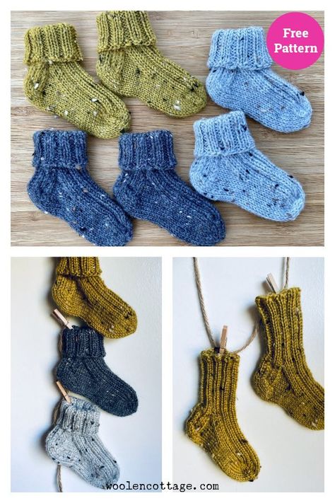 Tiny Toes Baby Socks Free Knitting Pattern Baby Knitted Sock Patterns, Kids Slippers Knitting Pattern, Toddler Socks Knitting Pattern, Knit Baby Socks Free Pattern, Baby Socks Knitting, Baby Socks Free Knitting Pattern, Child Socks Pattern, Sock Yarn Knitting Patterns, Socks Free Knitting Pattern