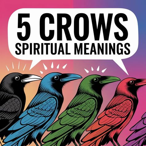 Empowering : The sight of five crows gracefully soaring through the sky or perched together on a branch can be a powerful and intriguing experience. These intellig... Spiritual Meaning, Crows, The Sky, Meant To Be, Meditation, Spirituality, Nature