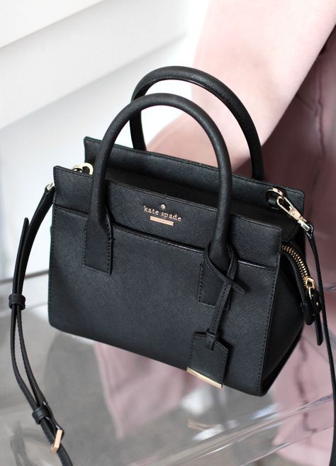 Cute Black Purse, Kate Spade Bag Outfit, Black Purses And Handbags, Pretty Handbags, Handbags Kate Spade, Kate Spade Satchel, Cheap Purses, Popular Handbags, Women Purse