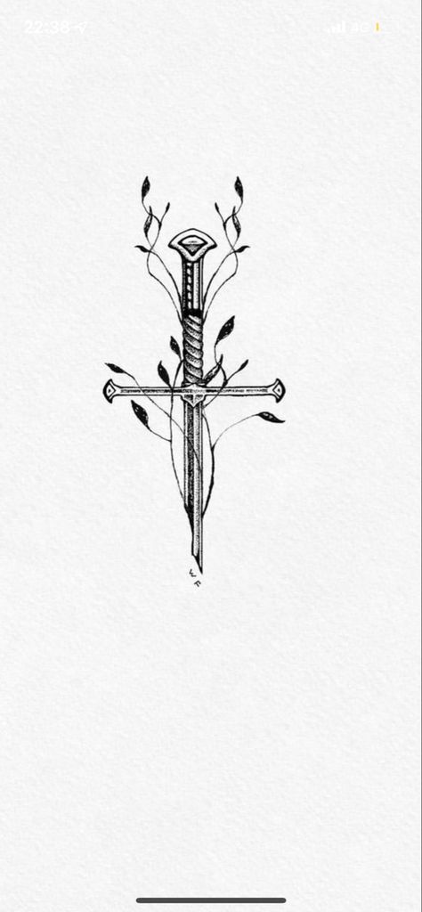 King Arthur Tattoo, Narsil Lotr, Narsil Tattoo, Tattoo Set, Tatting, Home Decor Decals, Tattoos