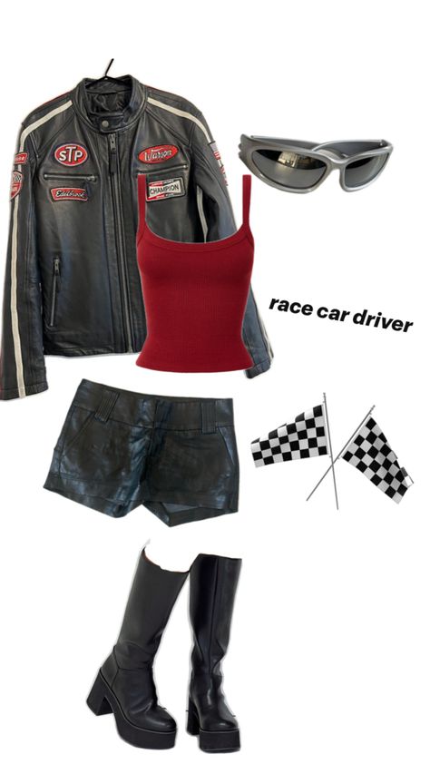 Driver Outfit Woman, F1 Costume, Diver Outfit, Horse Shoot, Biker Costume, Race Car Driver, Car Driver, Car And Driver, Race Car