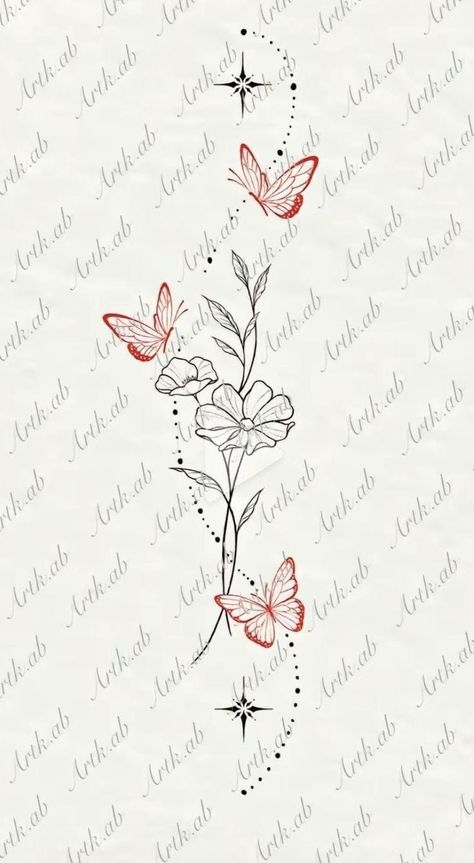 Tattoo Ideas Leg Sleeve Women, Feminine Spine Tattoos Butterfly, Butterfly Tattoo Spine Tat, Cute Easy Tattoos For Women, Butterfly Spine Tattoo Design, Leaf Spine Tattoos For Women, Classy Spine Tattoos For Women, Cute Small Tattoos Unique, Tattoo Ideas For Arms For Women