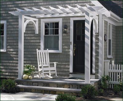 chriskauffman.blogspot.ca: Beautiful outdoor structures Front Porch Pergola, Walpole Outdoors, Door Pergola, Vinyl Pergola, Small Pergola, Pergola Diy, Vibeke Design, Patio Pergola, Pergola Ideas