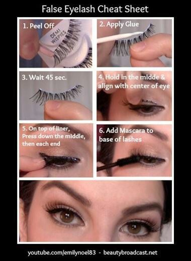 Easy step by step way to put on false eyelashes Makeup Charts, Makeup Tip, Applying False Eyelashes, Beauty Make-up, Fake Lashes, Fake Eyelashes, False Lashes, All Things Beauty, Beauty Secrets