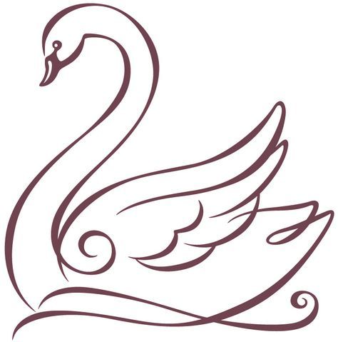 Cisne Swan Drawing, Swan Tattoo, Swan Painting, Swans Art, Stencil Patterns, Silhouette Art, Art Drawings For Kids, Hand Embroidery Designs, Bel Air