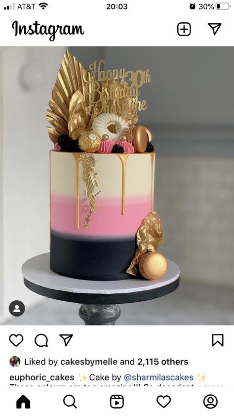 40th Birthday Cake For Women, Money Birthday Cake, Purple Cakes Birthday, 40th Cake, Birthday Cakes For Teens, Chocolate Drip Cake, Buttercream Cake Decorating, Beautiful Cake Designs, Elegant Birthday Cakes