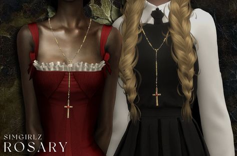 Sims 4 Cc Rosary, Sims 4 Rosary, Sims 4 Medieval Accessories, Sims 4 Cc Medieval Accessories, Sims 4 Rosary Necklace Cc, Sims 4 Priest Cc, Sims 4 Cc Maxis Match Cross Necklace, Sims 4 Cc Gothic Jewelry, Sims 4 Cc Cross Necklace