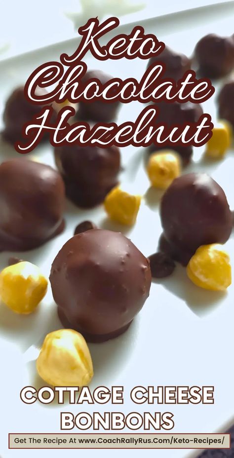 Keto Chocolate Hazelnut Cottage Cheese Bonbons Protein Balls Keto Protein Balls, Keto Energy Balls, Cottage Cheese Dessert Recipes, Cottage Cheese Desserts, High Protein Pancakes, Keto Protein, Cheese Brands, Low Carb High Protein, Lowest Carb Bread Recipe