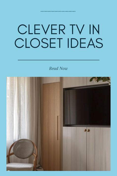 Explore stylish TV in closet ideas that make efficient use of space, combining functionality with elegant design. This pin features images showcasing clever solutions for integrating a TV into closets. Tv In Closet Ideas, Hide Tv In Bedroom, Tv In Closet, Closet With Tv, Hotel Room Entrance, Bespoke Cabinetry, Ingenious Ideas, Barn Door Entertainment Center, Hide Tv