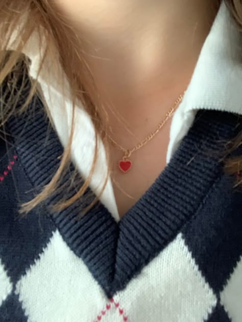 Heart Necklace, Money, Red