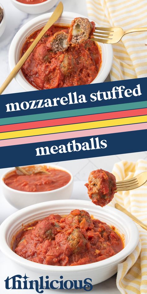 These Mozzarella Stuffed Low-Carb Meatballs make a perfect low carb dinner, or a show-stopping appetizer to share. Trust me when I tell you that the small amount of effort involved is worth every minute! Stuffed Sausage, Baked Mozzarella, Homemade Italian Sausage, Individual Appetizers, Stuffed Meatballs, Mozzarella Stuffed Meatballs, Sausage Meatballs, Cheese Stuffed Meatballs, Low Carb Meatballs