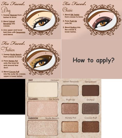 Too Faced Neutral Eye Palette Looks, Two Faced Natural Eye Palette Looks, Too Faced Eyeshadow Looks, Too Faced Eyeshadow Palette Tutorials, Too Faced Natural Eyes Palette Looks, Too Faced Eyeshadow, Too Faced Natural Eyes, Eye Products, Expensive Makeup