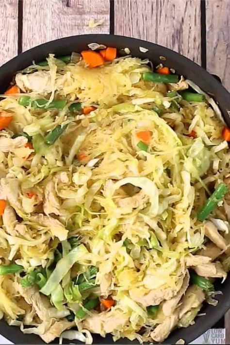 Low Carb Filipino Pancit Recipe (Lo Mein) | Low Carb Yum Filipino Pancit, Pancit Recipe, Low Carb Dinner Chicken, Healthy Eating Meal Plan, Asian Stir Fry, Meat And Vegetables, Spaghetti Squash Recipes, Lo Mein, Keto Recipes Dinner